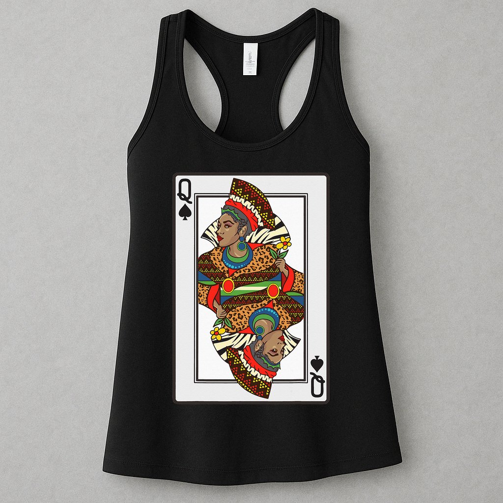 Queen Spades African American Card Halloween Gift Womens Tank Top