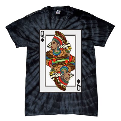 Queen Spades African American Card Halloween Gift Tie-Dye T-Shirt