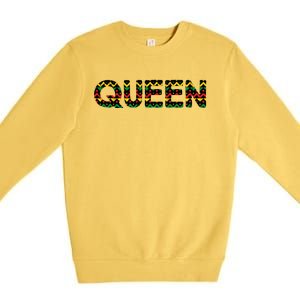 Queen 'S Black History Month Mom Grandma Fun Gift Premium Crewneck Sweatshirt