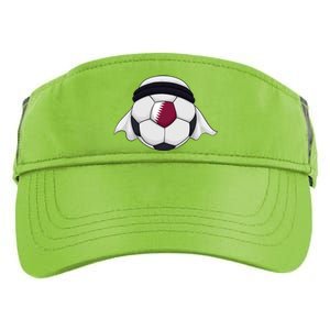 Qatar Soccer Ball Wearing Keffiyeh Adult Drive Performance Visor