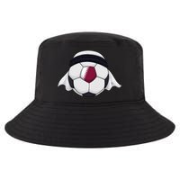 Qatar Soccer Ball Wearing Keffiyeh Cool Comfort Performance Bucket Hat
