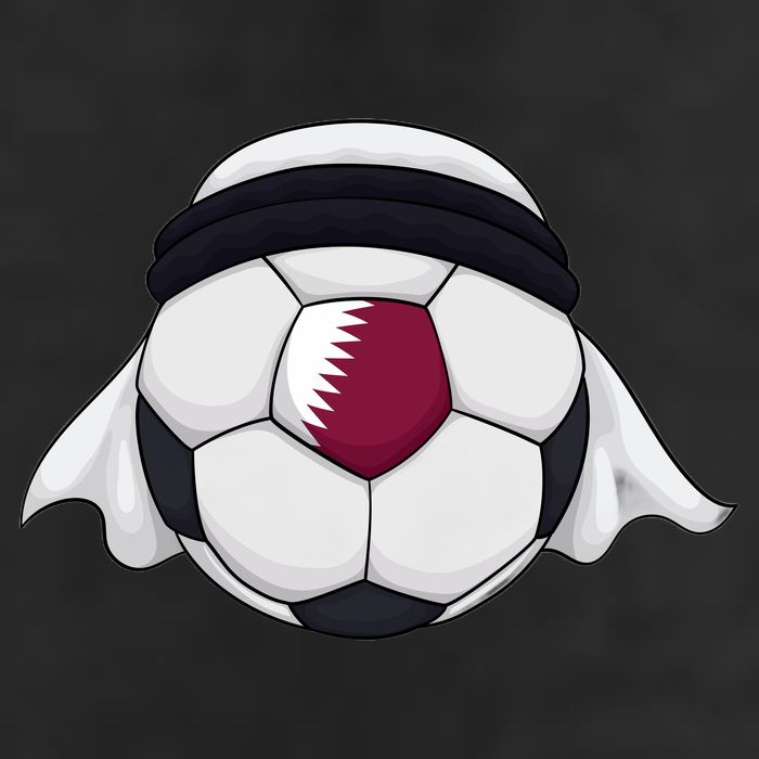 Qatar Soccer Ball Wearing Keffiyeh Cool Comfort Performance Bucket Hat