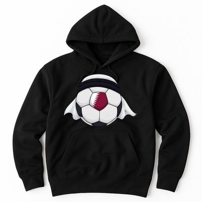 Qatar Soccer Ball Wearing Keffiyeh Hoodie