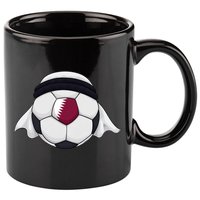 Qatar Soccer Ball Wearing Keffiyeh 11oz C Handle Ceramic Mug