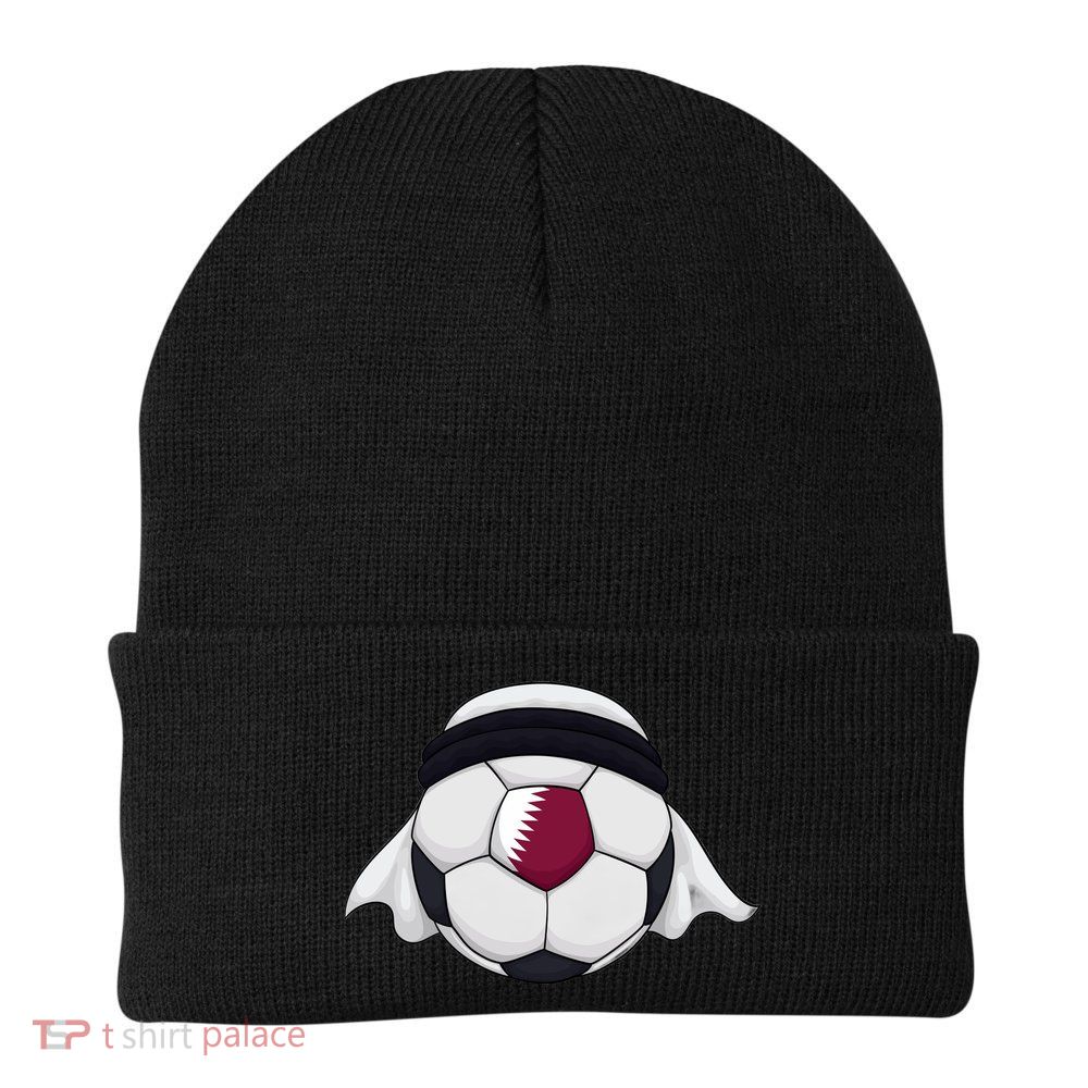 Qatar Soccer Ball Wearing Keffiyeh Beanie