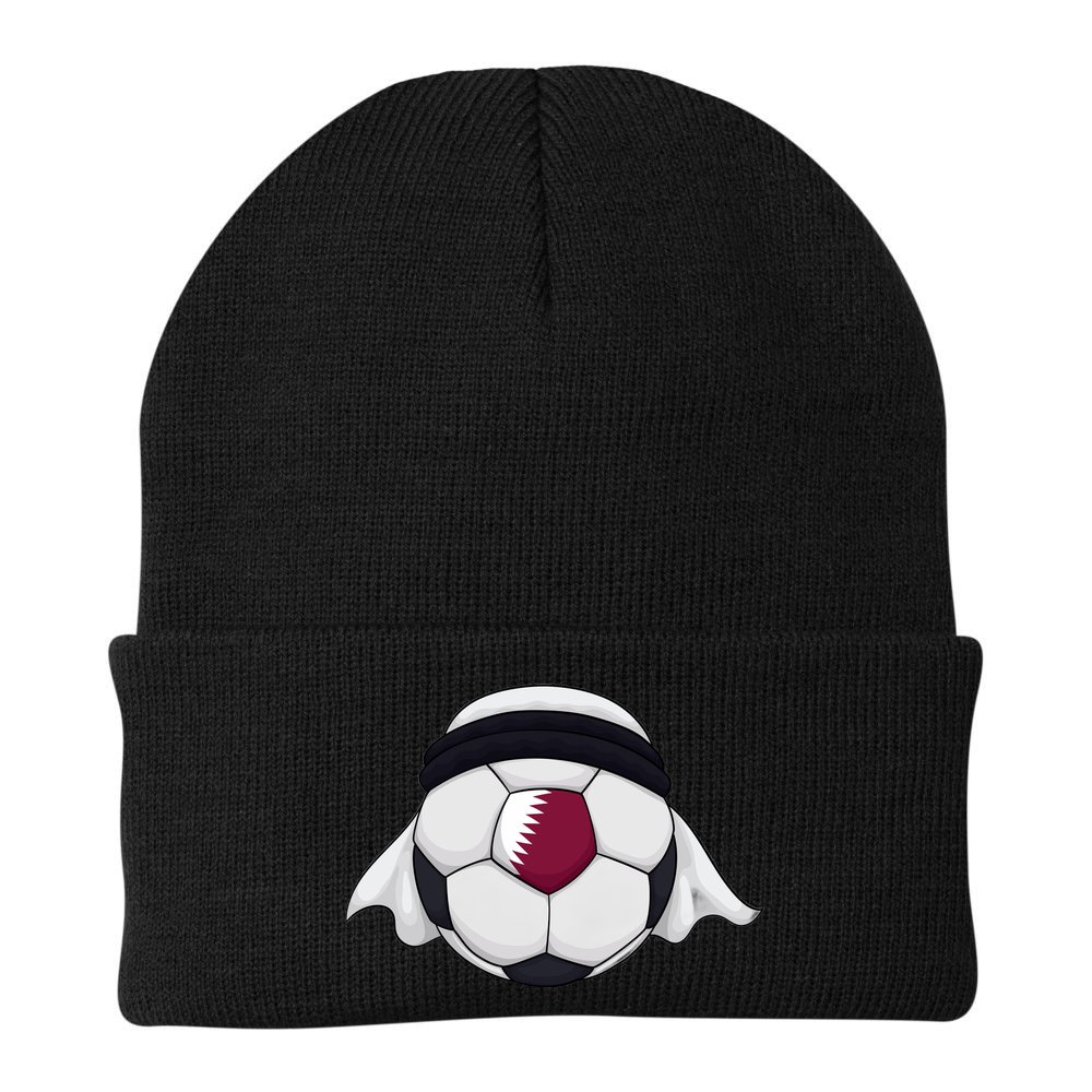Qatar Soccer Ball Wearing Keffiyeh Beanie