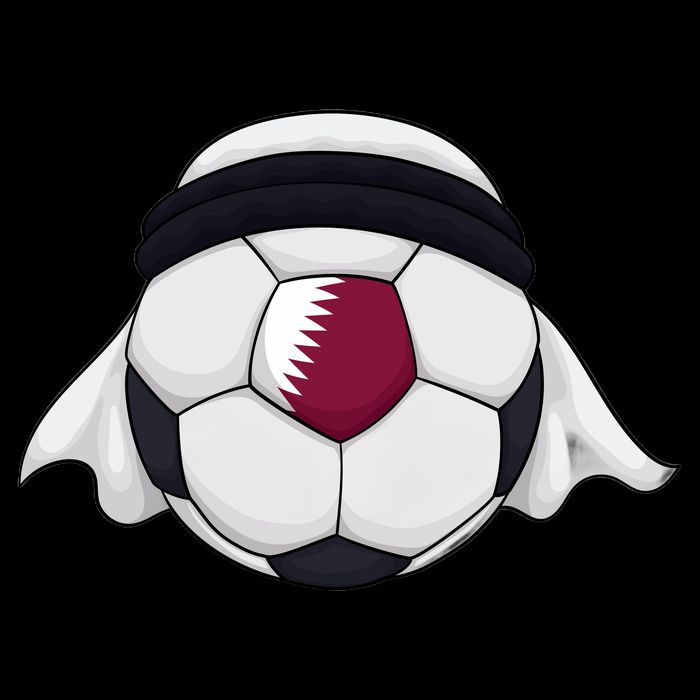 Qatar Soccer Ball Wearing Keffiyeh Visor