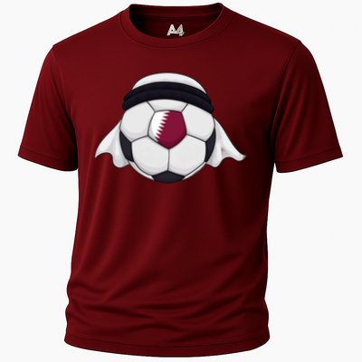 Qatar Soccer Ball Wearing Keffiyeh Performance Shirt