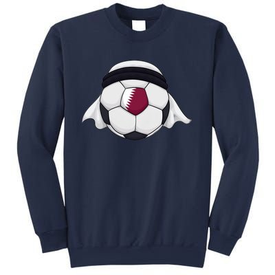 Qatar Soccer Ball Wearing Keffiyeh Sweatshirt