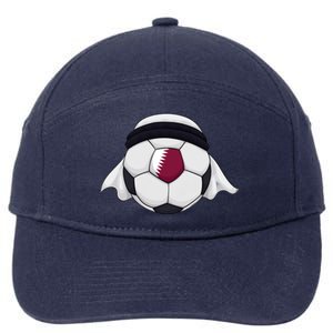 Qatar Soccer Ball Wearing Keffiyeh 7-Panel Snapback Hat