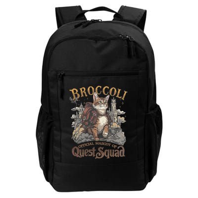 Quest Squad Broccoli Funny Cat Meme Cat Lover Bookworms Backpack