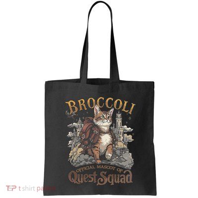 Quest Squad Broccoli Funny Cat Meme Cat Lover Bookworms Bag