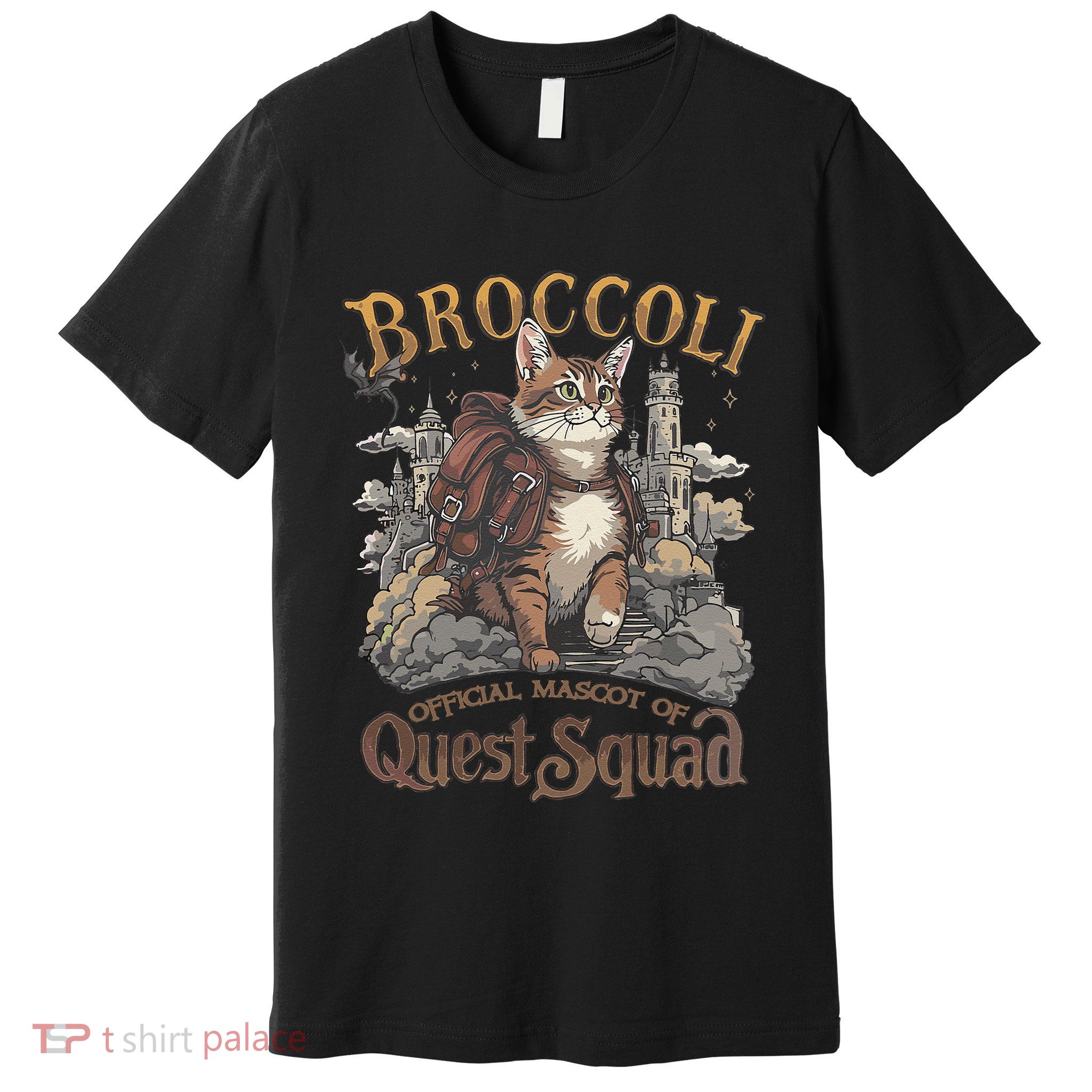 Quest Squad Broccoli Funny Cat Meme Cat Lover Bookworms Premium T-Shirt