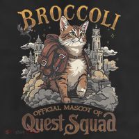Quest Squad Broccoli Funny Cat Meme Cat Lover Bookworms 25L Jumbo Tote