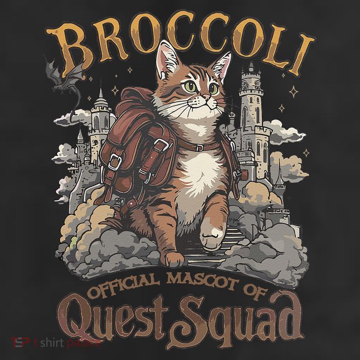 Quest Squad Broccoli Funny Cat Meme Cat Lover Bookworms 25L Jumbo Tote
