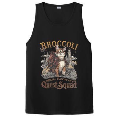 Quest Squad Broccoli Funny Cat Meme Cat Lover Bookworms PosiCharge Competitor Tank