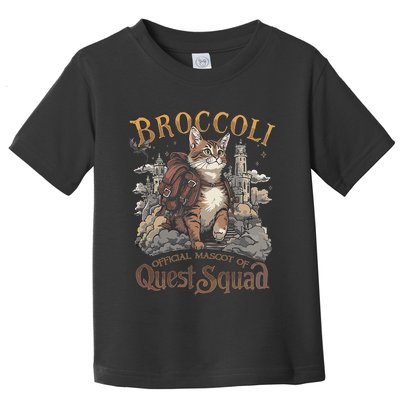 Quest Squad Broccoli Funny Cat Meme Cat Lover Bookworms Toddler T-Shirt
