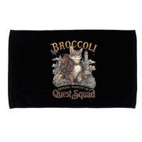 Quest Squad Broccoli Funny Cat Meme Cat Lover Bookworms Microfiber Hand Towel