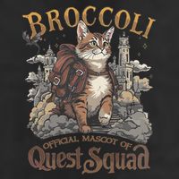Quest Squad Broccoli Funny Cat Meme Cat Lover Bookworms Microfiber Hand Towel