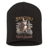 Quest Squad Broccoli Funny Cat Meme Cat Lover Bookworms Short Acrylic Beanie