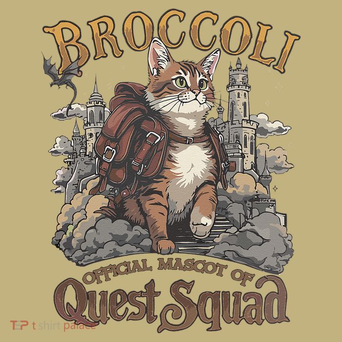 Quest Squad Broccoli Funny Cat Meme Cat Lover Bookworms Performance Shirt