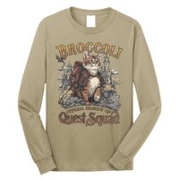 Quest Squad Broccoli Funny Cat Meme Cat Lover Bookworms Long Sleeve Shirt