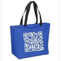 Qr Scan Code Zip Tote Bag