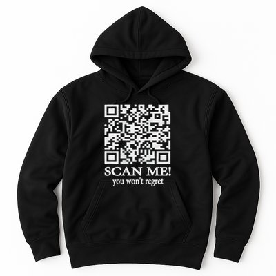 Qr Scan Code Adult Sarcasm Humor F.Ck You Fu Back Print Hoodie