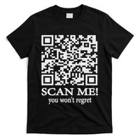 Qr Scan Code Adult Sarcasm Humor F.Ck You Fu Back Print T-Shirt