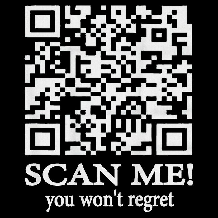 Qr Scan Code Adult Sarcasm Humor F.Ck You Fu Back Print T-Shirt