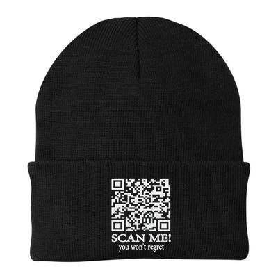 Qr Scan Code Adult Sarcasm Humor F.Ck You Fu Back Print Knit Cap Winter Beanie