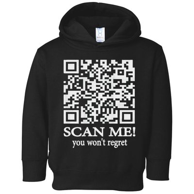 Qr Scan Code Adult Sarcasm Humor F.Ck You Fu Back Print Toddler Hoodie