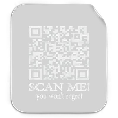 Qr Scan Code Adult Sarcasm Humor F.Ck You Fu Back Print Permanent Decal Sticker