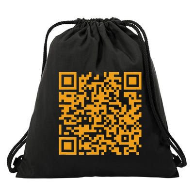 Qr Scan Code Adult Sarcasm Humor Fu Print Funny & Trend Drawstring Bag