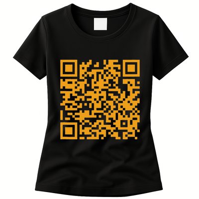Qr Scan Code Adult Sarcasm Humor Fu Print Funny & Trend Women's T-Shirt