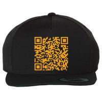 Qr Scan Code Wool Snapback Cap