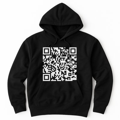 Qr Scan Code Adult Sarcasm Humor F Ck You Fu Back Print Pull Hoodie