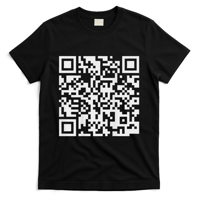 Qr Scan Code Adult Sarcasm Humor F Ck You Fu Back Print Pull T-Shirt