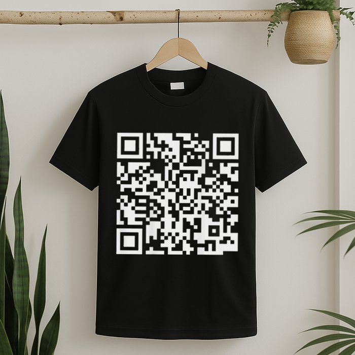 Qr Scan Code Adult Sarcasm Humor F Ck You Fu Back Print Pull T-Shirt