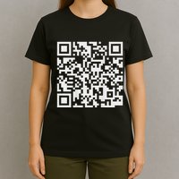 Qr Scan Code Adult Sarcasm Humor F Ck You Fu Back Print Pull T-Shirt
