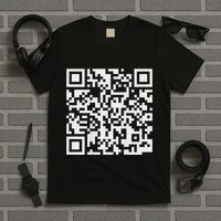 Qr Scan Code Adult Sarcasm Humor F Ck You Fu Back Print Pull T-Shirt
