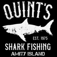 Quints Shark Fishing Charters Amity Island 1975 Stripe Pom Pom Beanie