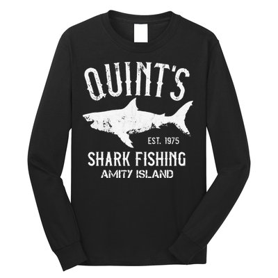 Quints Shark Fishing Charters Amity Island 1975 Long Sleeve Shirt