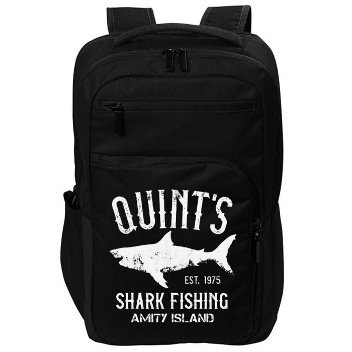 Quints Shark Fishing Charters Amity Island 1975 Impact Tech Backpack