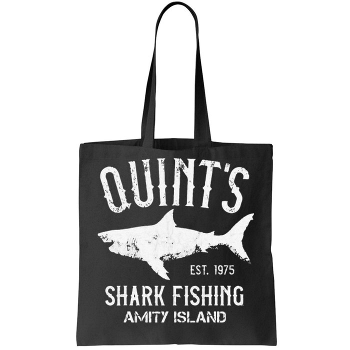 Quints Shark Fishing Charters Amity Island 1975 Tote Bag