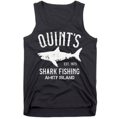 Quints Shark Fishing Charters Amity Island 1975 Tank Top