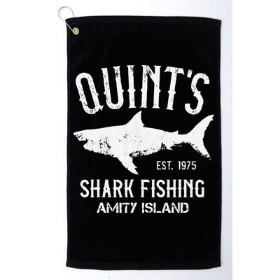 Quints Shark Fishing Charters Amity Island 1975 Golf Towel