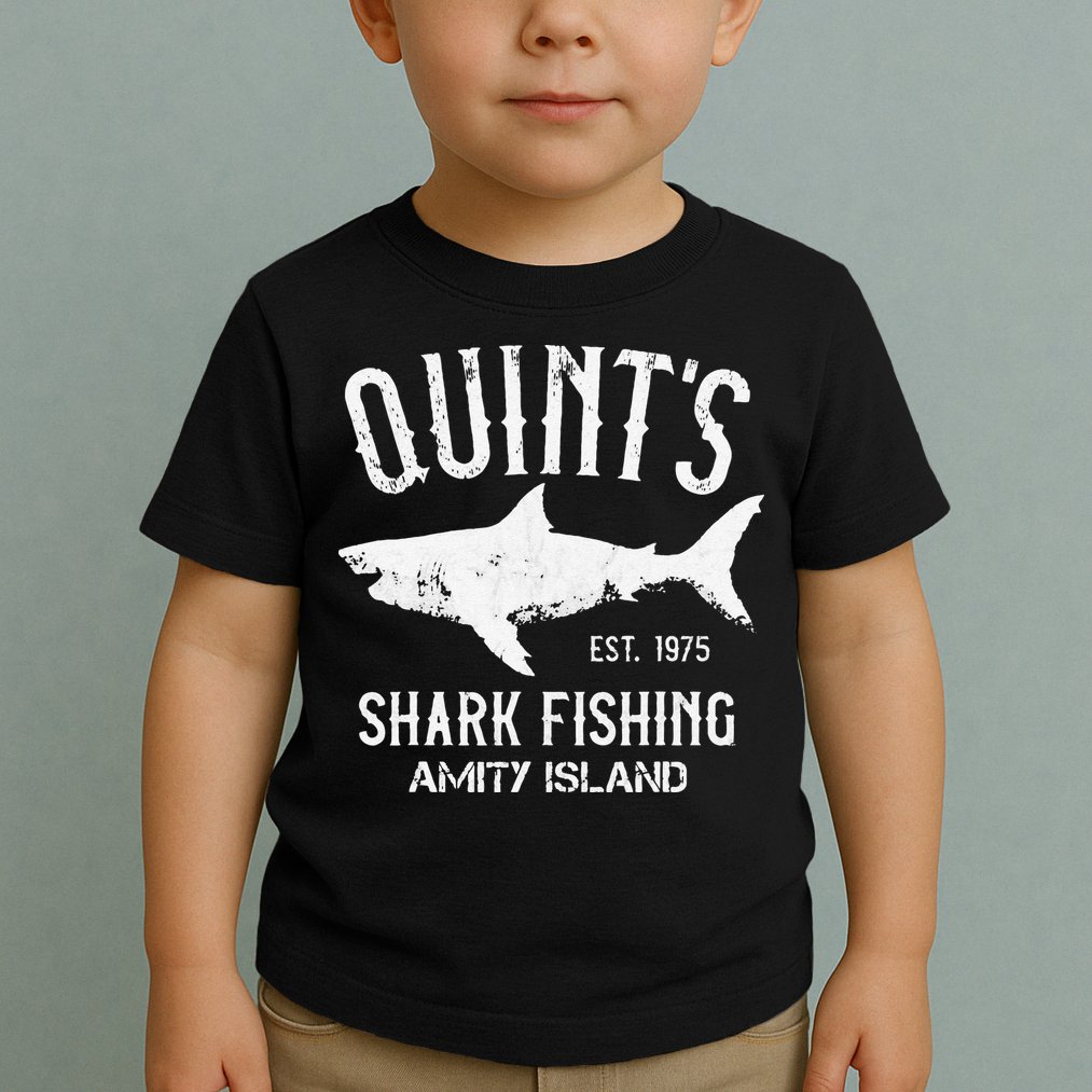 Quints Shark Fishing Charters Amity Island 1975 Toddler T-Shirt