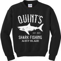 Quints Shark Fishing Charters Amity Island 1975 Kids Sweatshirt