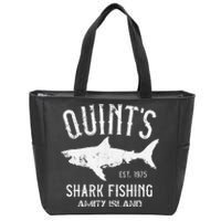 Quints Shark Fishing Charters Amity Island 1975 Zip Tote Bag